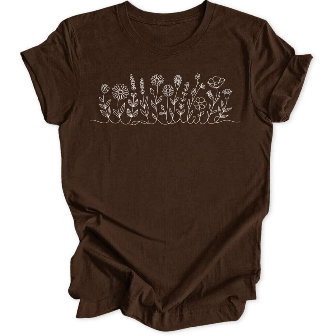 Flower Line Unisex T-Shirt - Wild Spirit