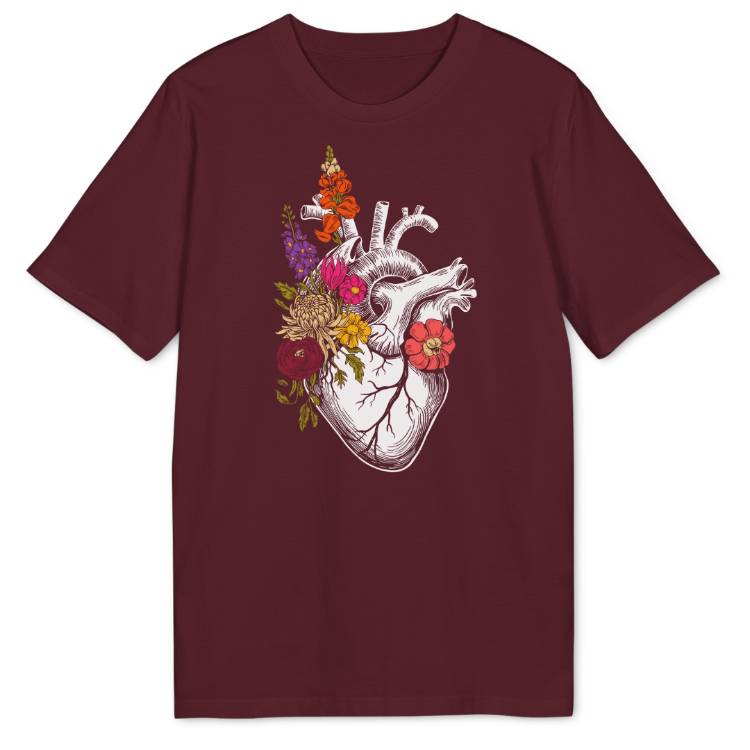 Flowers In My Heart Bio T-Shirt - Wild Spirit
