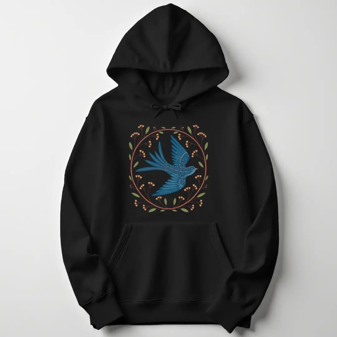 Folk Art Bird Unisex Hoodie - Wild Spirit