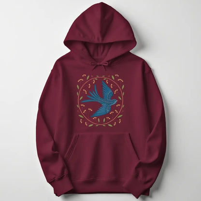 Folk Art Bird Unisex Hoodie - Wild Spirit