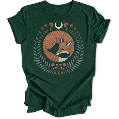 Folk Art Fox Unisex T-Shirt - Wild Spirit
