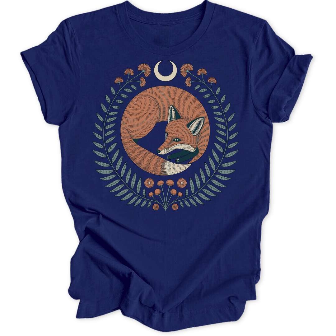 Folk Art Fox Unisex T-Shirt - Wild Spirit