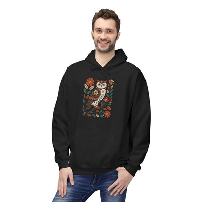 Folk Art Owl Unisex Hoodie - Wild Spirit