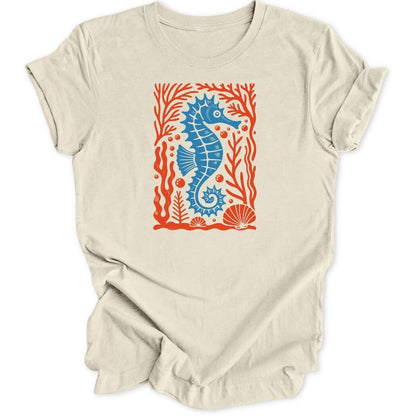 Folk Art Seahorse Unisex T-Shirt - Wild Spirit
