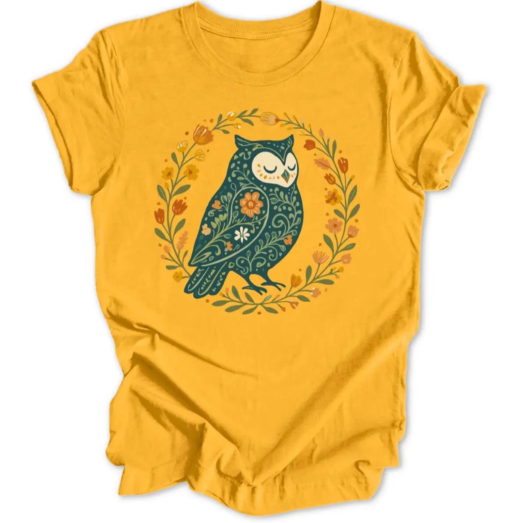 Folky Owl Unisex T-Shirt - Wild Spirit
