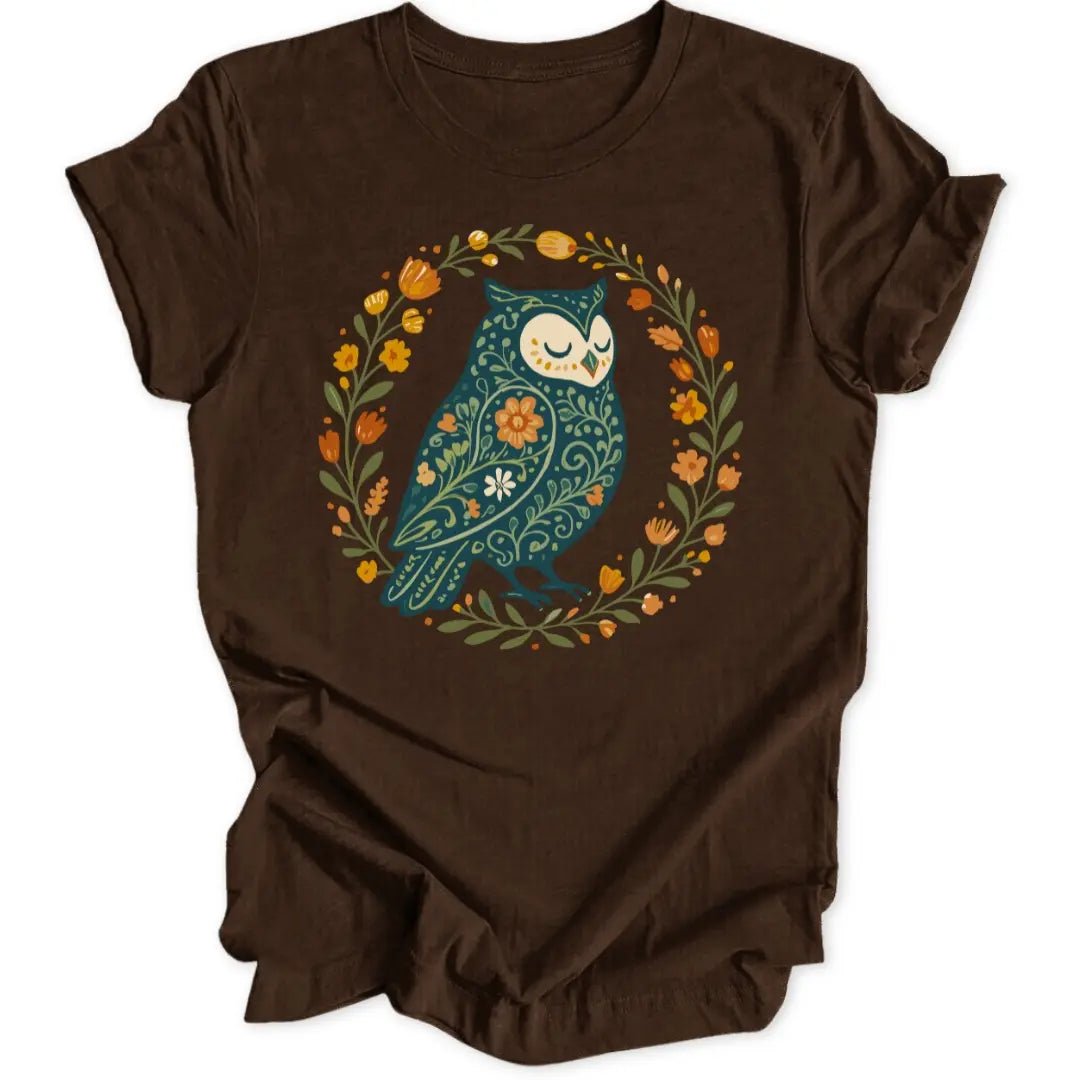 Folky Owl Unisex T-Shirt - Wild Spirit