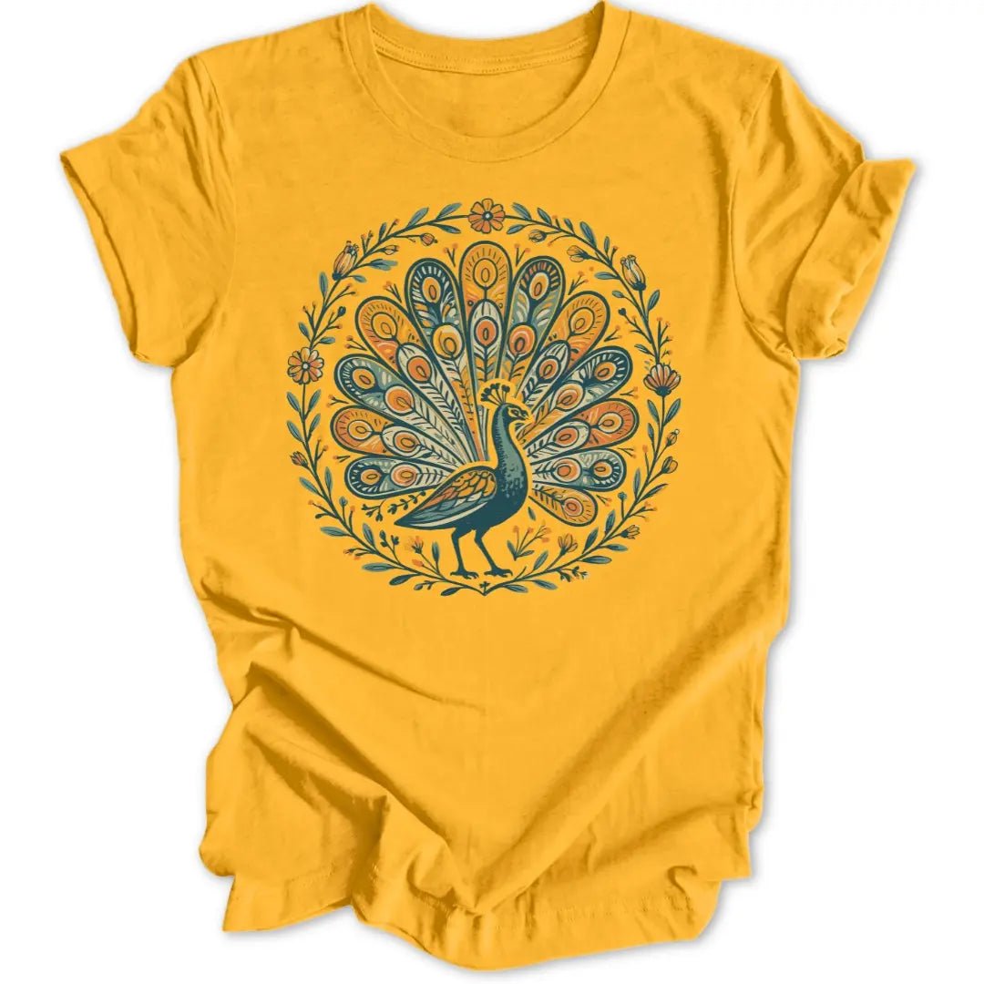 Folky Peacock Unisex T-Shirt - Wild Spirit