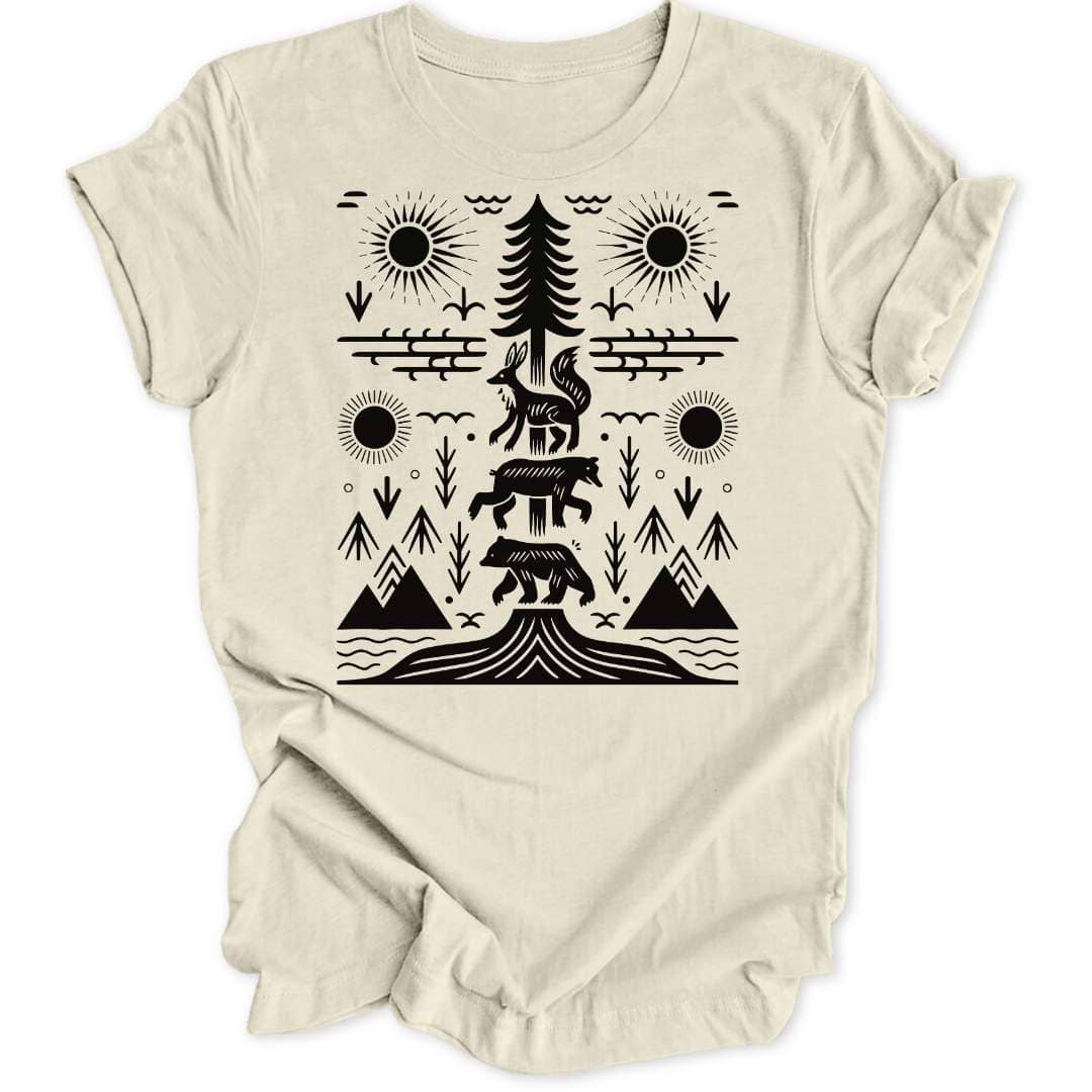Forest Totem T-Shirt T-Shirt Natur / S