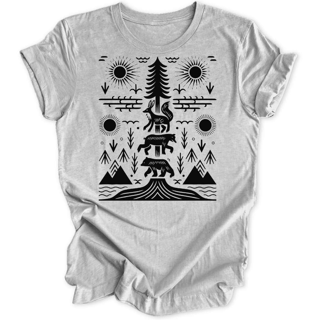 Forest Totem T-Shirt T-Shirt Sport Grey / S
