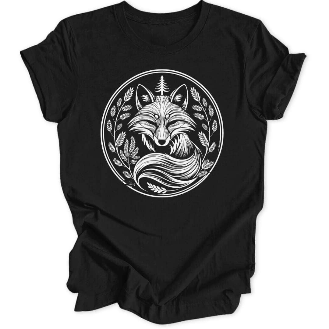Fox Mandala T-Shirt T-Shirt Black / S