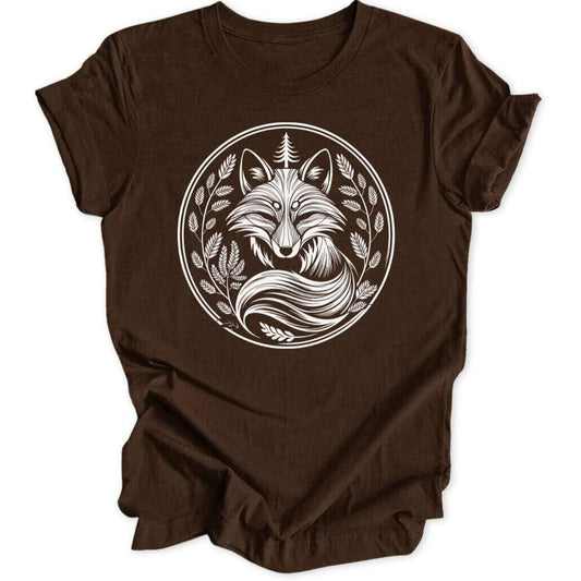 Fox Mandala T-Shirt T-Shirt Braun / S