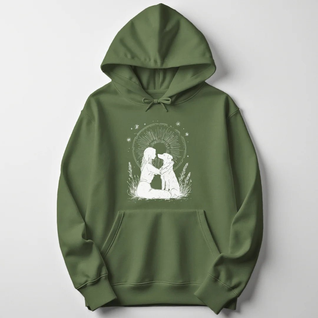 Girl With Dog Unisex Hoodie - Wild Spirit
