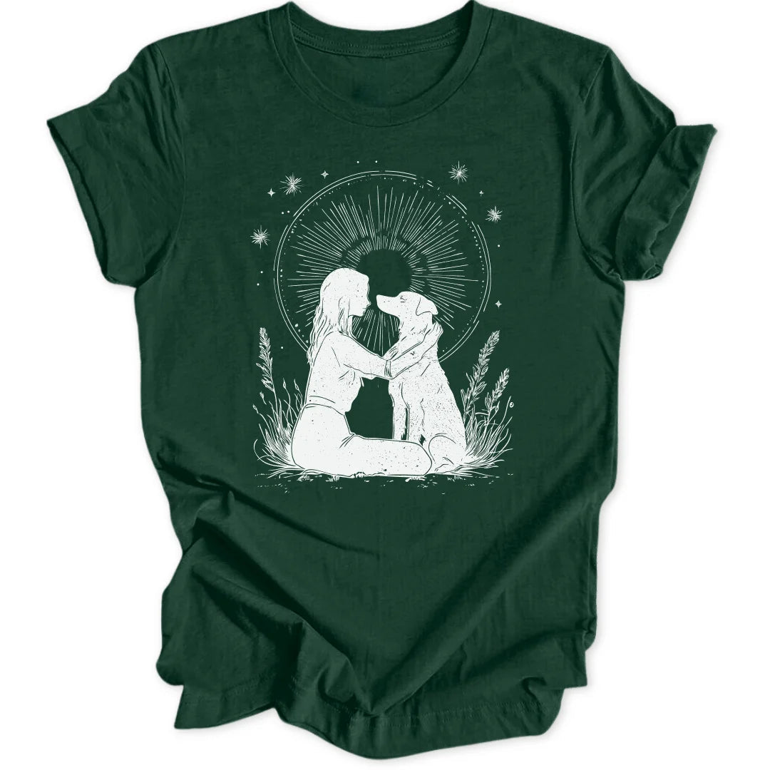 Girl With Dog Unisex T-Shirt - Wild Spirit
