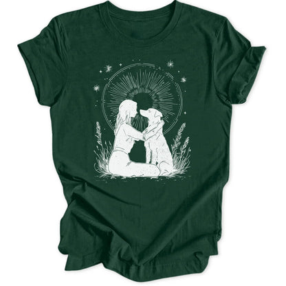 Girl With Dog Unisex T-Shirt - Wild Spirit