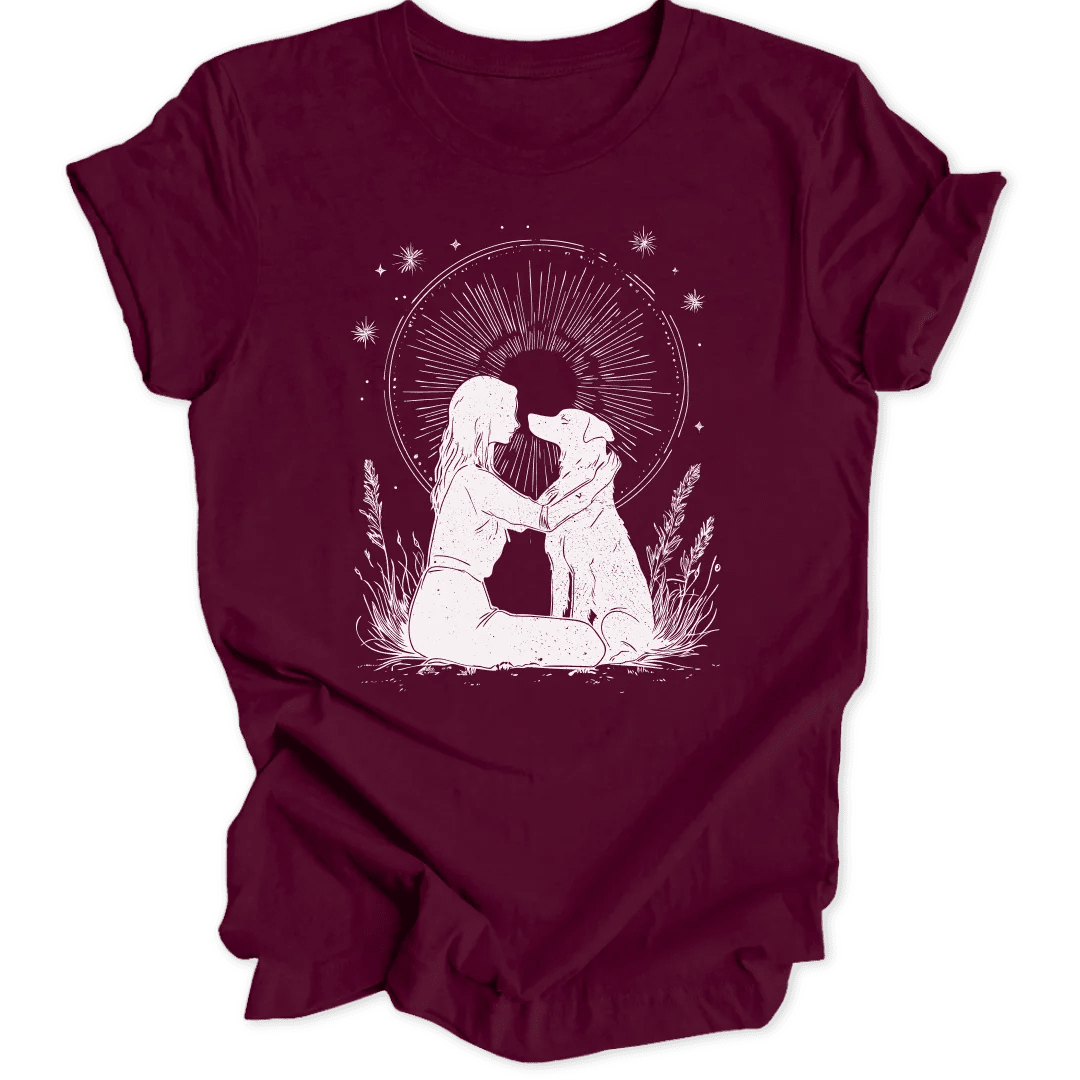 Girl With Dog Unisex T-Shirt - Wild Spirit