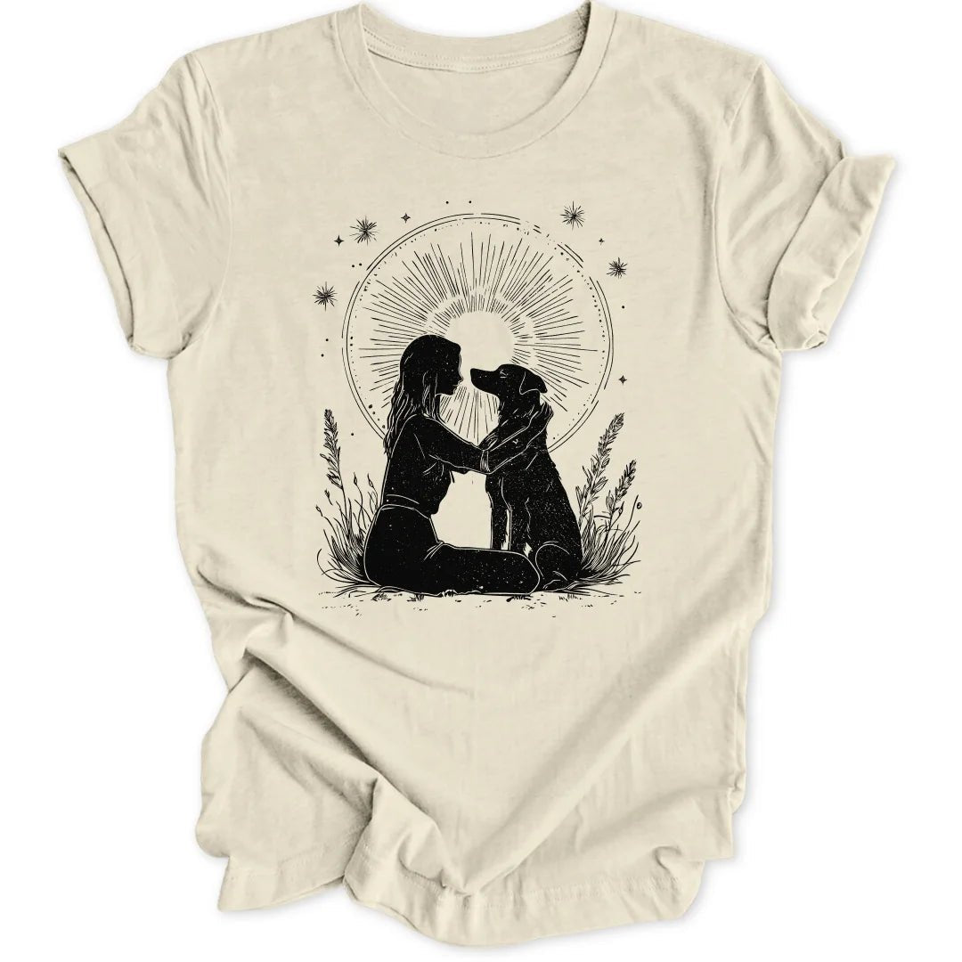 Girl With Dog Unisex T-Shirt - Wild Spirit