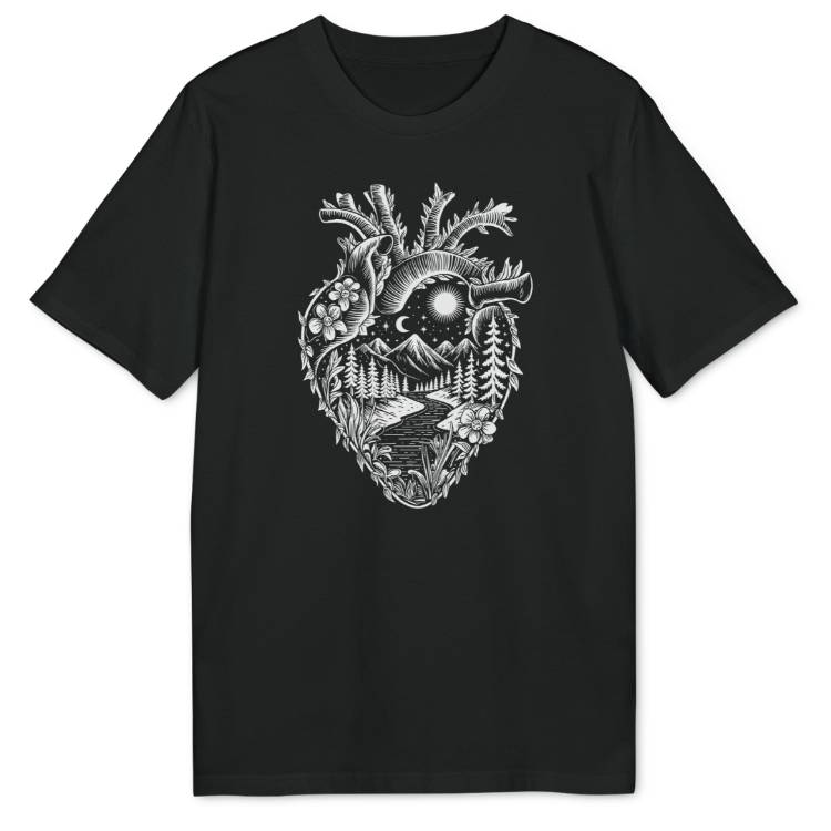 Grünes Herz Bio T-Shirt - Wild Spirit