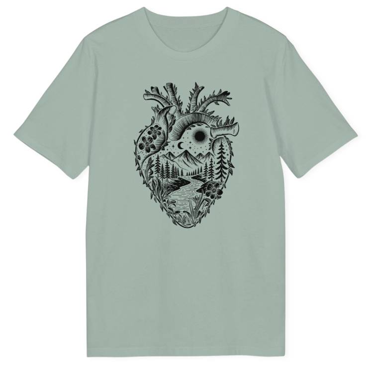 Grünes Herz Bio T-Shirt - Wild Spirit