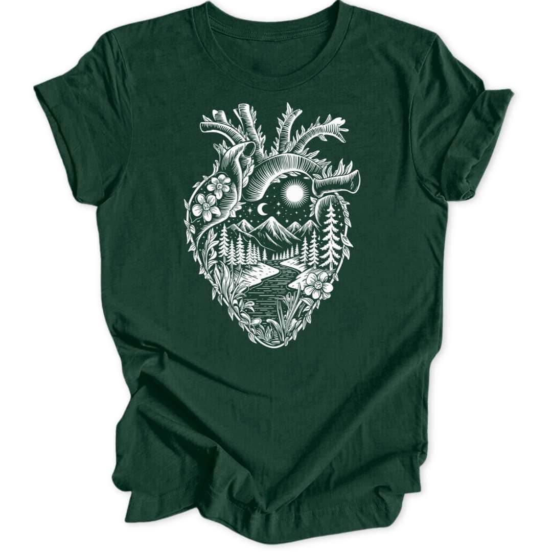 Grünes Herz Unisex T-Shirt - Wild Spirit