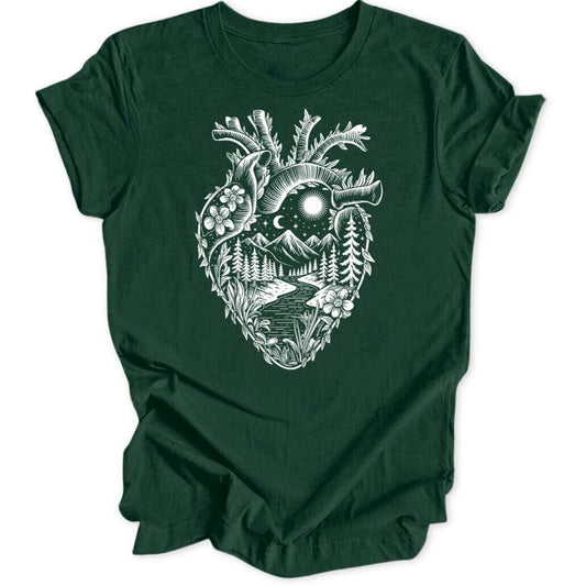 Grünes Herz Unisex T-Shirt - Wild Spirit