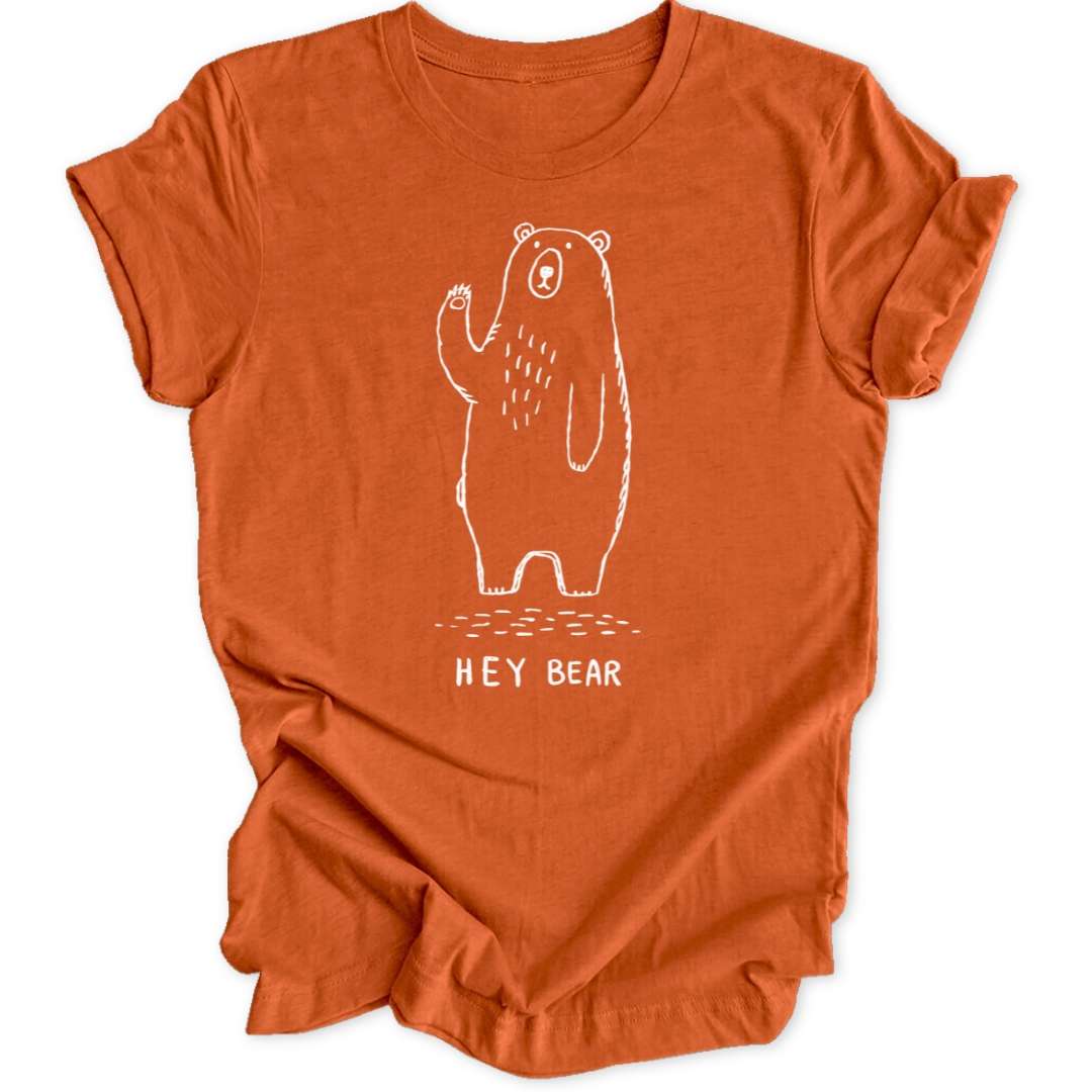 Hey Bear T-Shirt T-Shirt Orange / S