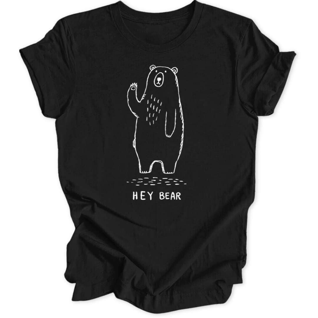 Hey Bear T-Shirt T-Shirt Schwarz / S