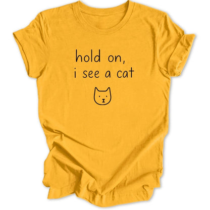 Hold On Cat Unisex T-Shirt - Wild Spirit