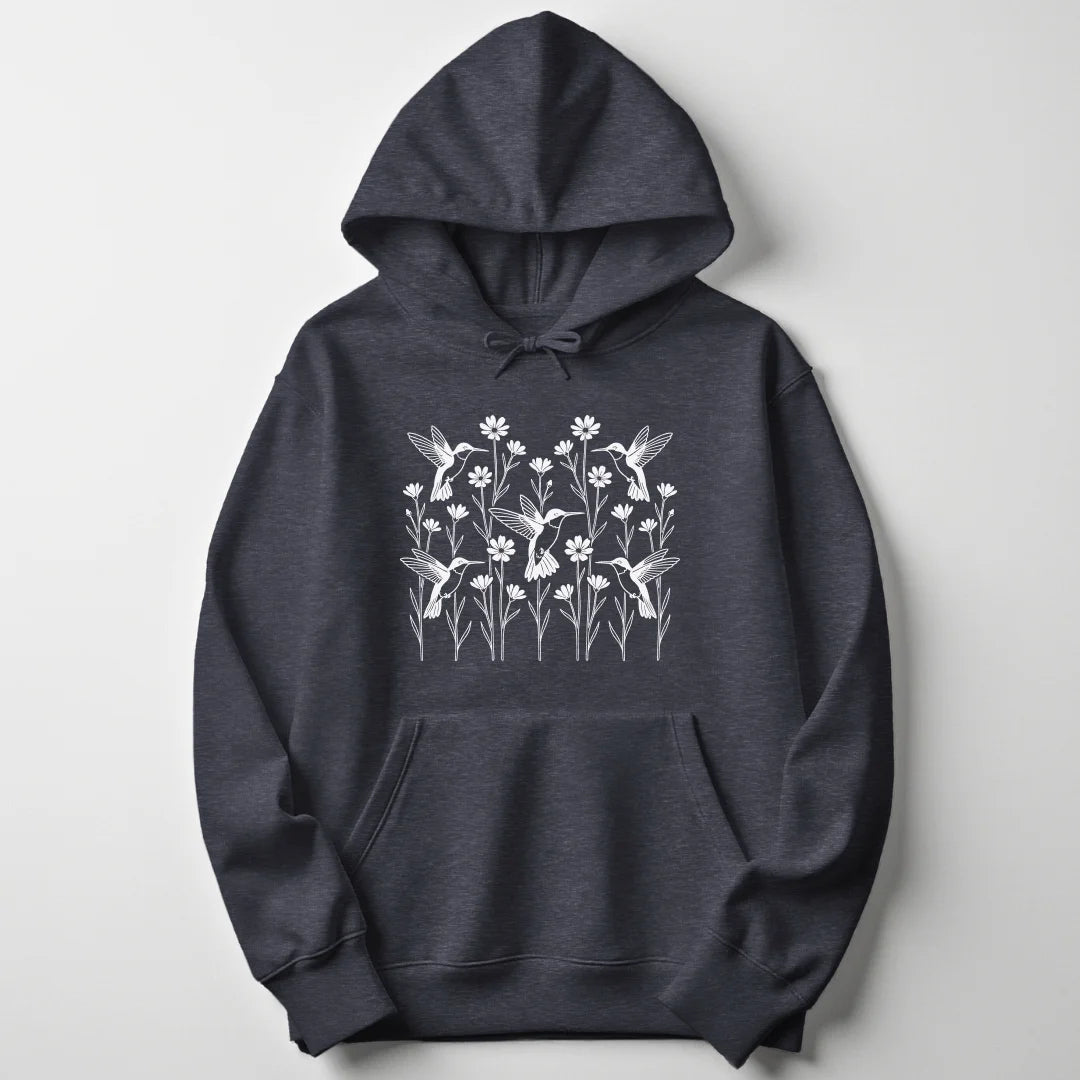 Hummingbird Meadow Unisex Hoodie - Wild Spirit