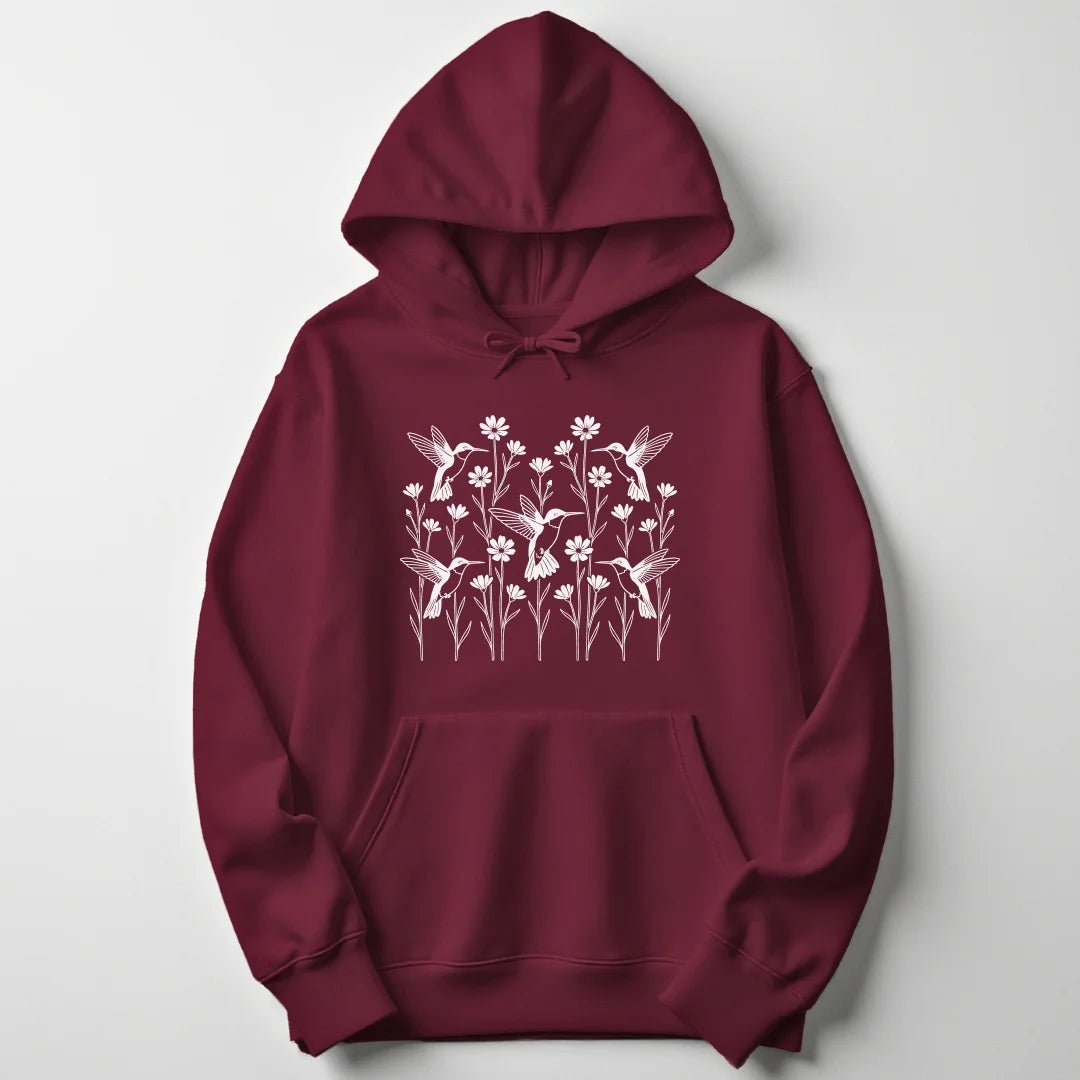 Hummingbird Meadow Unisex Hoodie - Wild Spirit