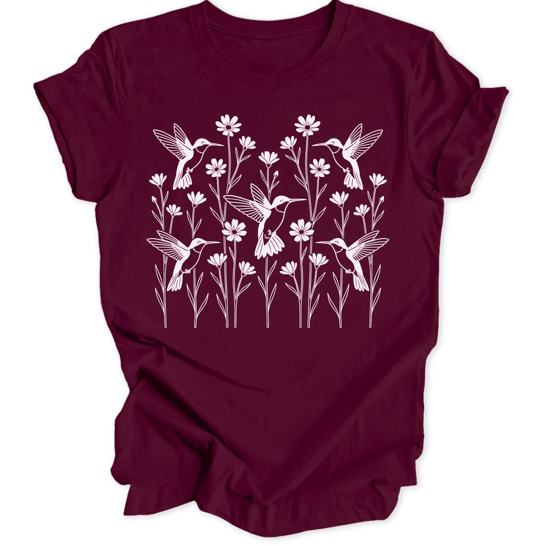 Hummingbird Meadow Unisex T-Shirt - Wild Spirit