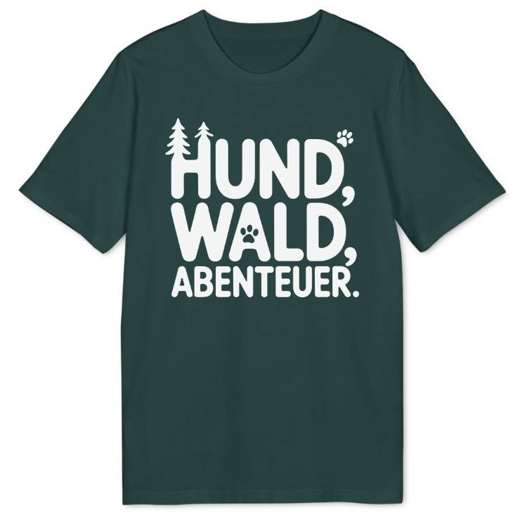 Hund Wald Abenteuer Bio T-Shirt - Wild Spirit
