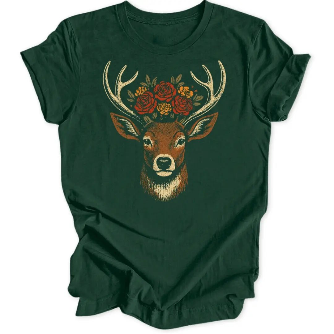 Kahlo Deer Unisex T-Shirt - Wild Spirit