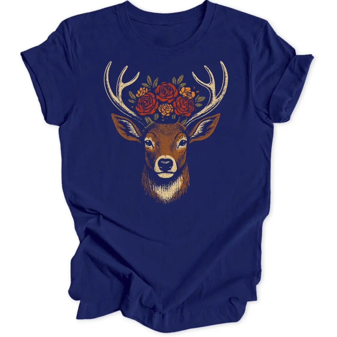 Kahlo Deer Unisex T-Shirt - Wild Spirit