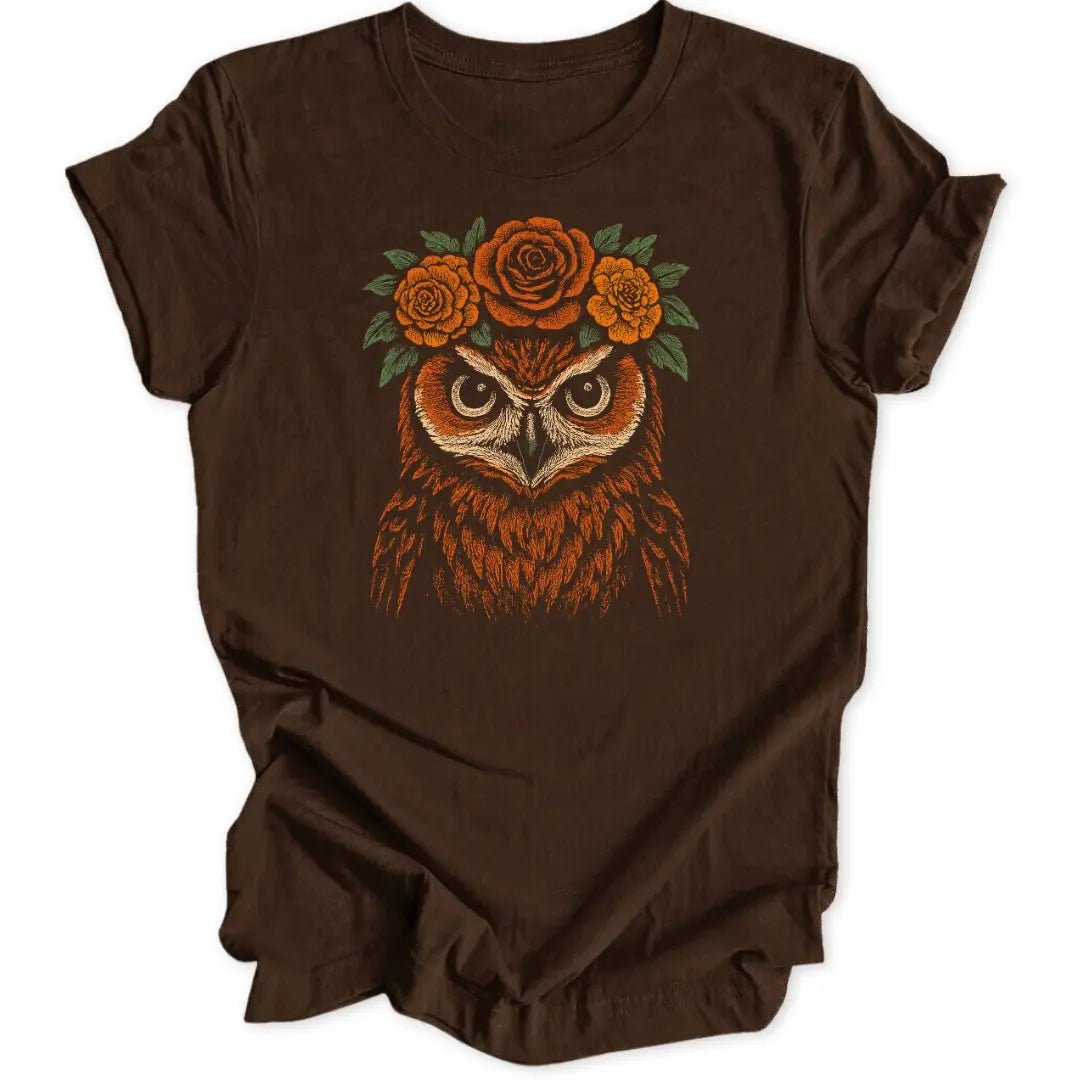 Kahlo Owl Unisex T-Shirt - Wild Spirit