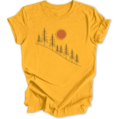 Lineart Sunrise Unisex T-Shirt - Wild Spirit
