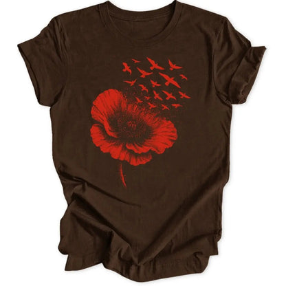 Mohn Vögel Unisex T-Shirt - Wild Spirit