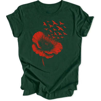 Mohn Vögel Unisex T-Shirt - Wild Spirit