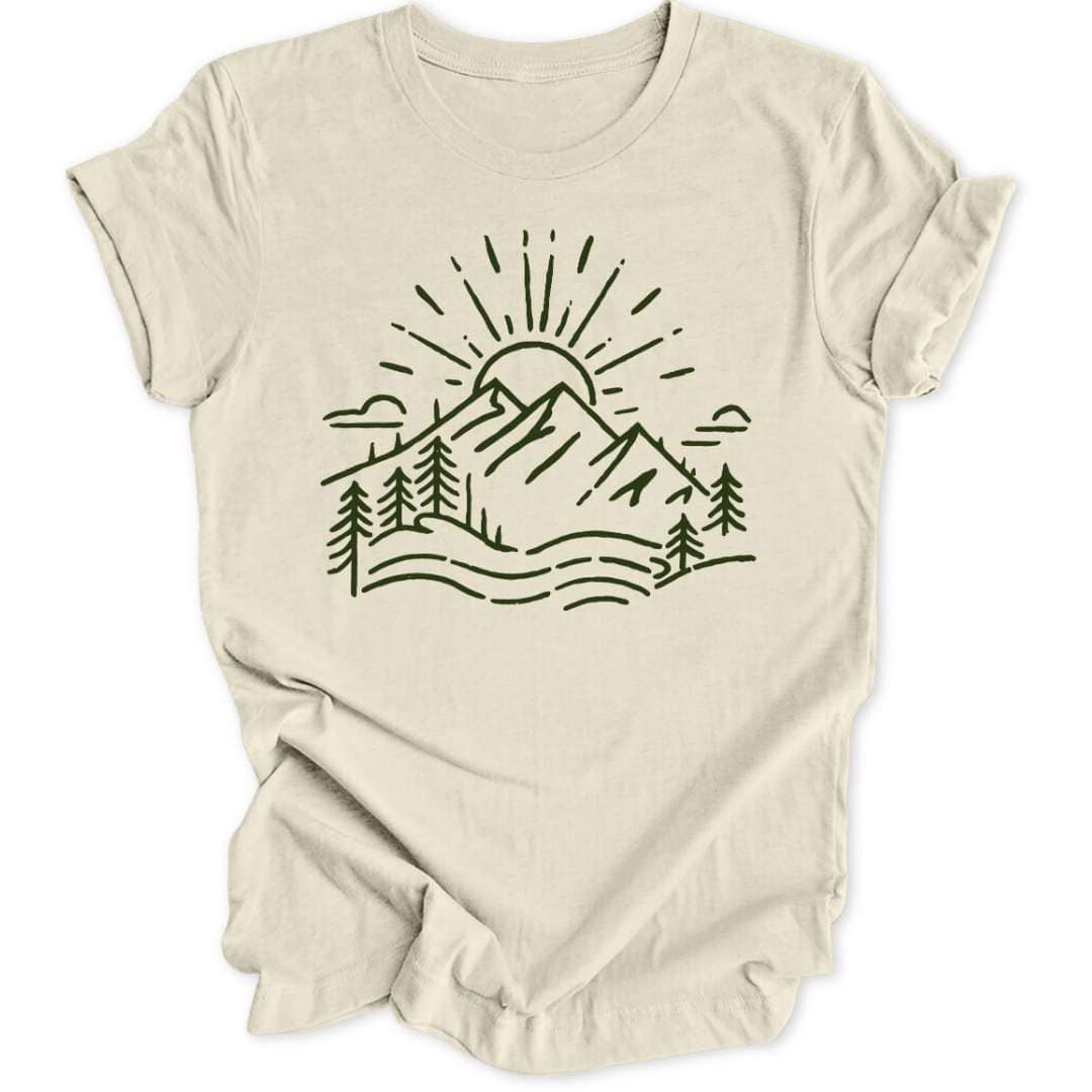 Mountain With Sun Unisex T-Shirt - Wild Spirit