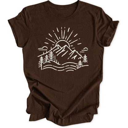Mountain With Sun Unisex T-Shirt - Wild Spirit