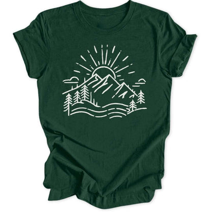 Mountain With Sun Unisex T-Shirt - Wild Spirit