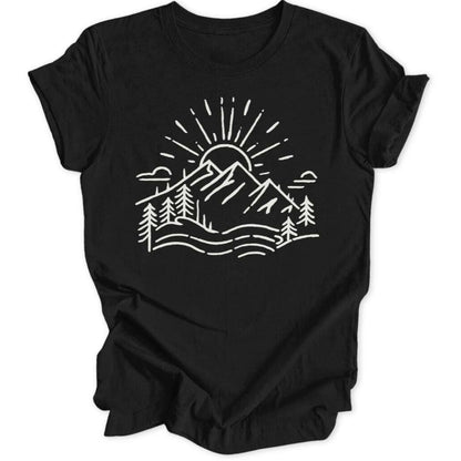 Mountain With Sun Unisex T-Shirt - Wild Spirit
