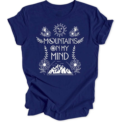 Mountains On My Mind T-Shirt T-Shirt Navy / S