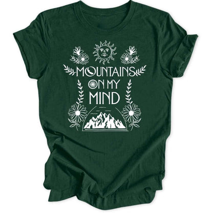Mountains On My Mind T-Shirt T-Shirt Waldgrün / S