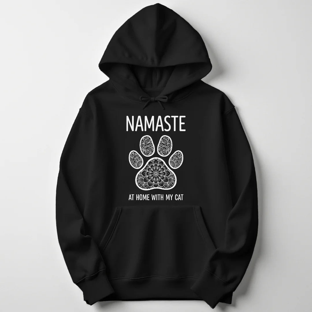 Namaste with Cat Unisex Hoodie - Wild Spirit