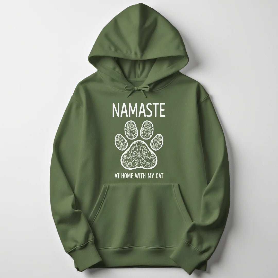 Namaste with Cat Unisex Hoodie - Wild Spirit