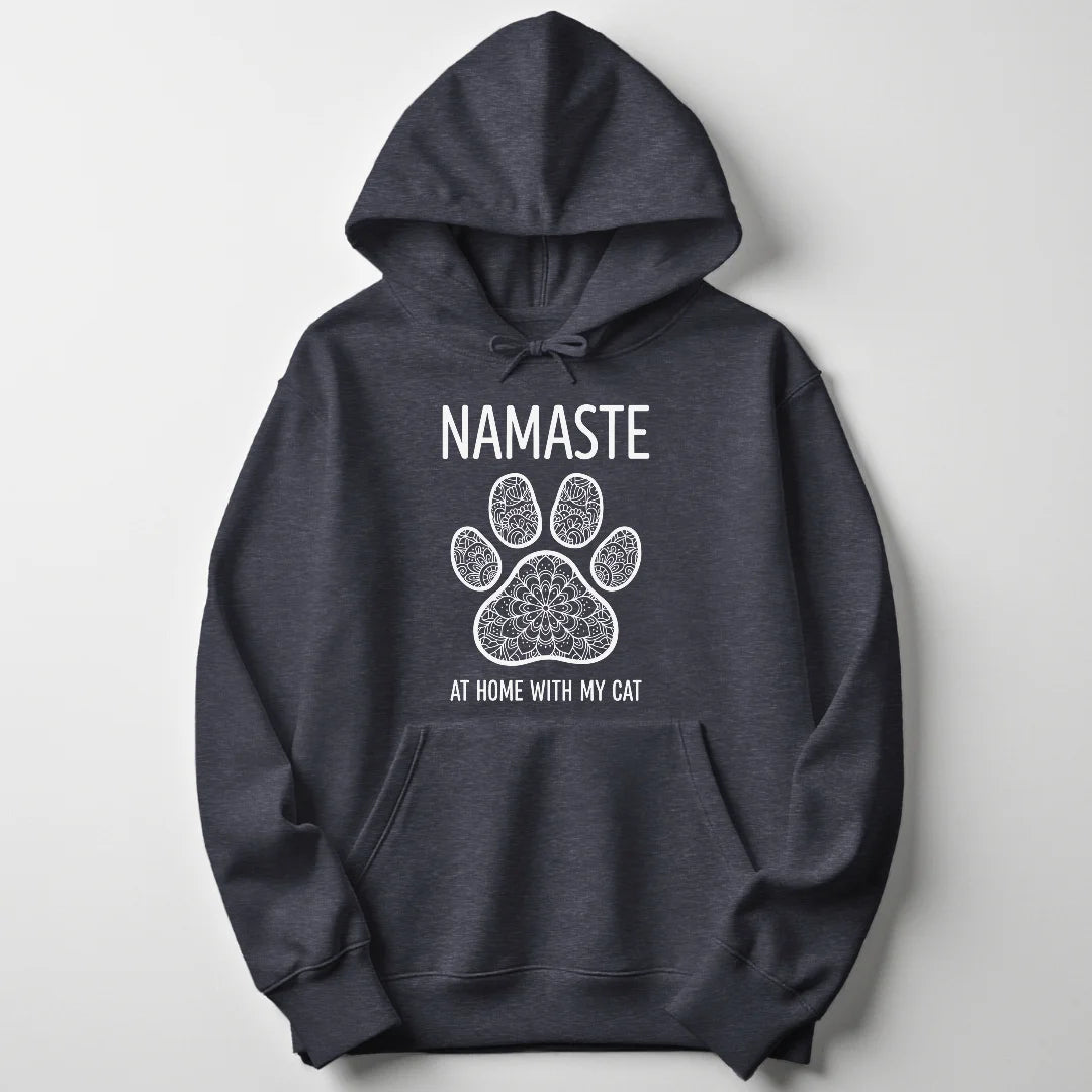Namaste with Cat Unisex Hoodie - Wild Spirit