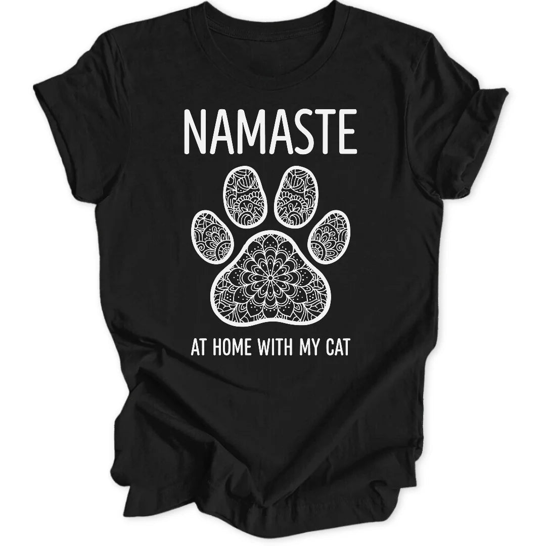 Namaste with Cat Unisex T-Shirt - Wild Spirit