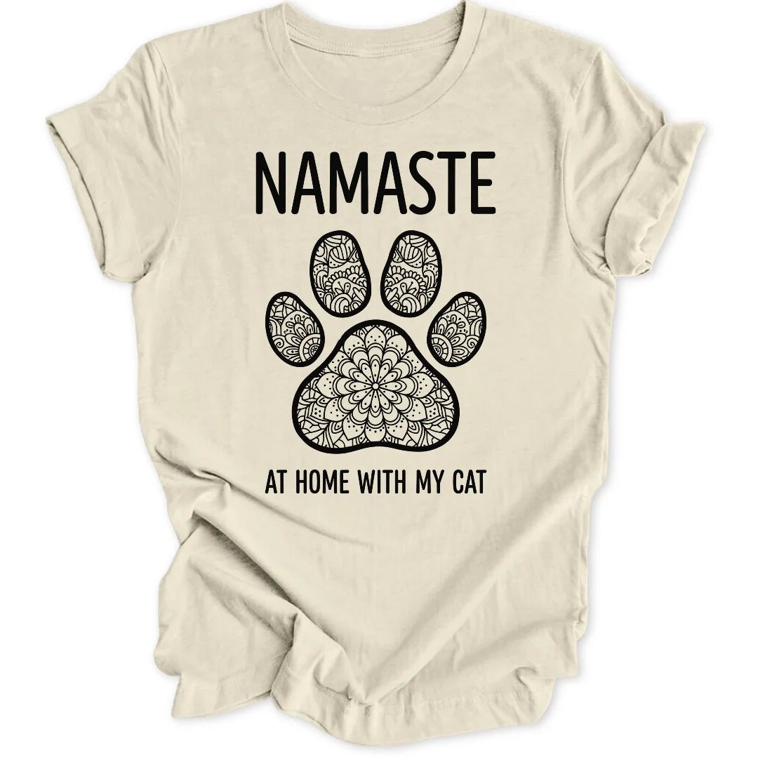 Namaste with Cat Unisex T-Shirt - Wild Spirit