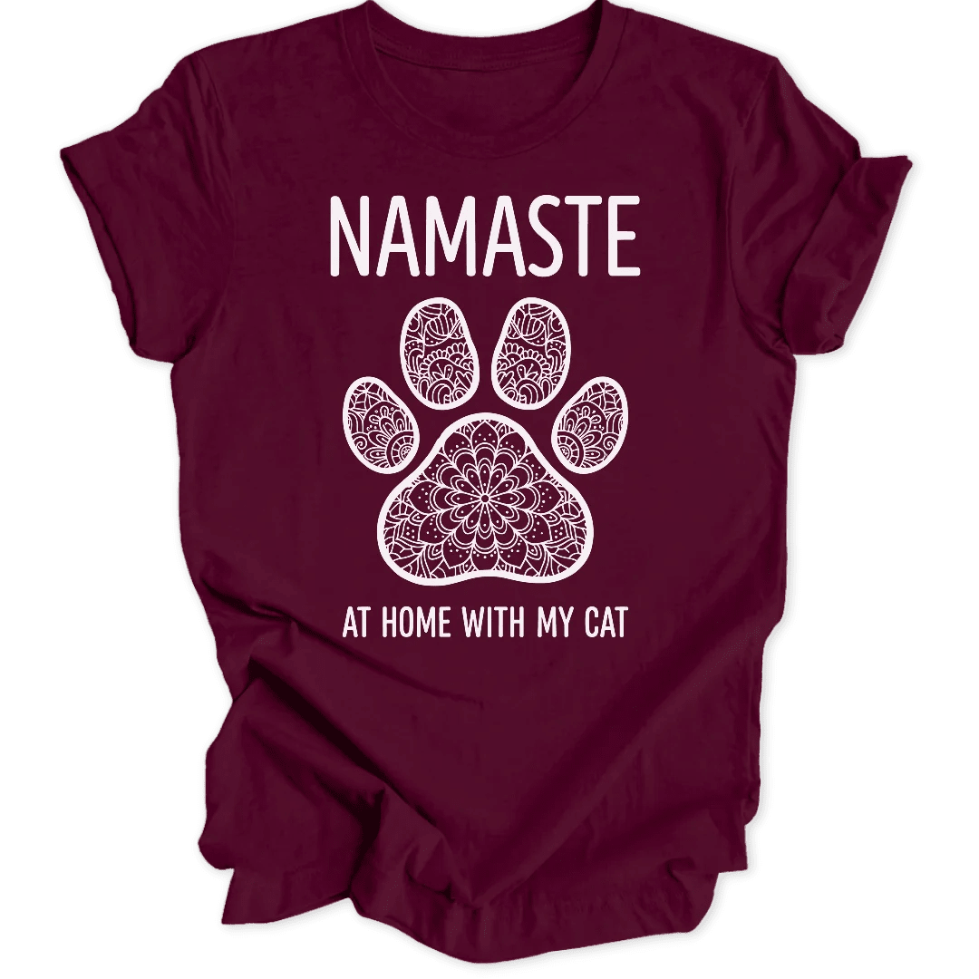 Namaste with Cat Unisex T-Shirt - Wild Spirit