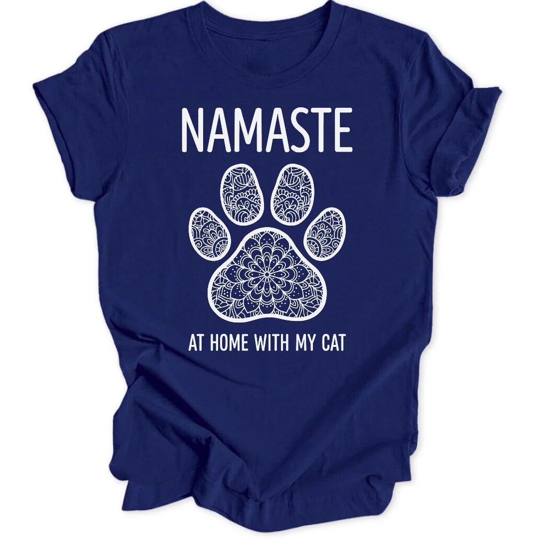 Namaste with Cat Unisex T-Shirt - Wild Spirit